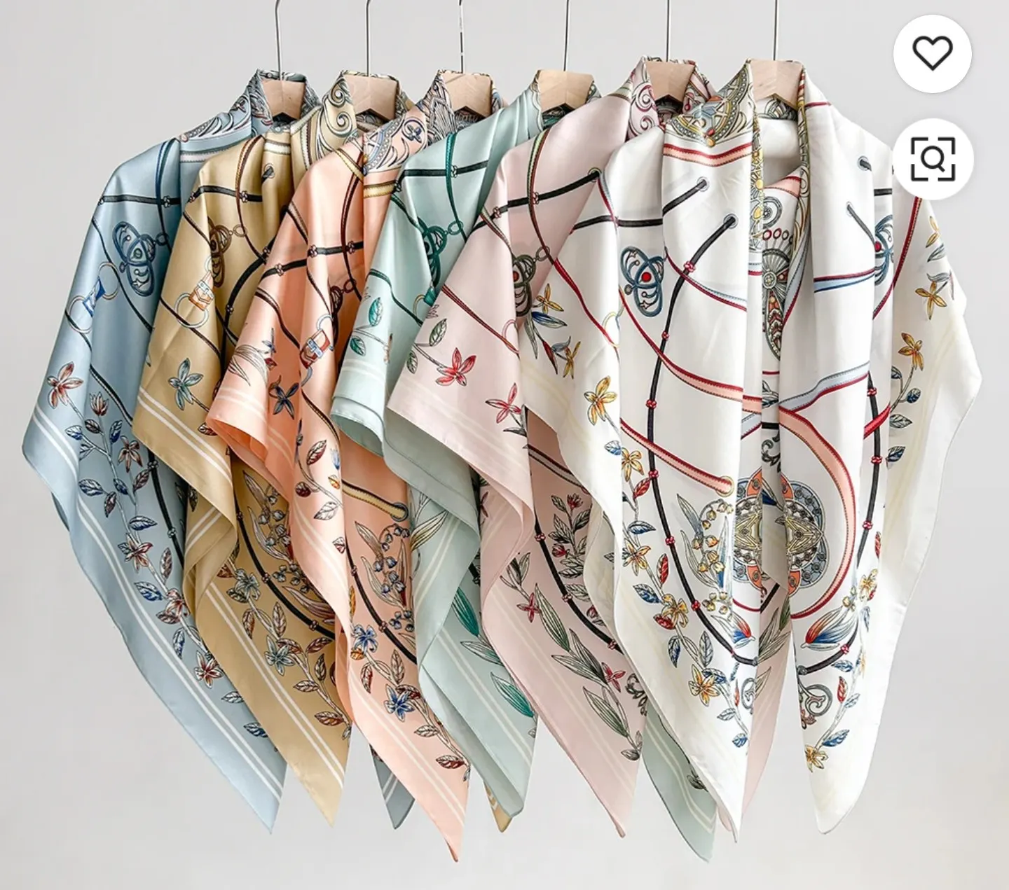 130cm silky scarves