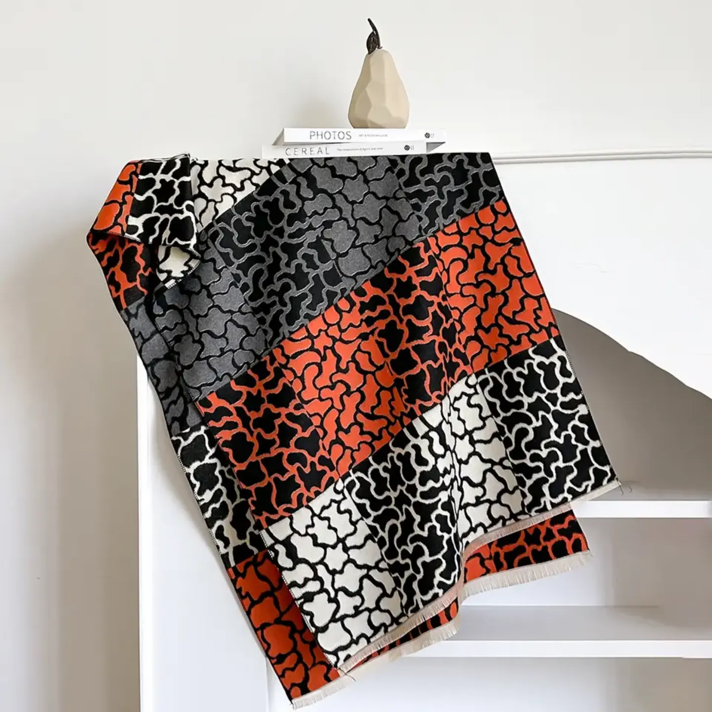 Double sided, cashmere scarf